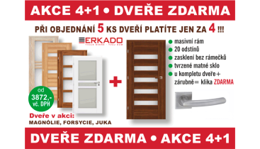 Akce na vnitřní dveře 4+1 Zdarma! - UKONČENA