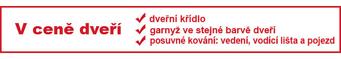 Posuvné dveře na stěnu - v ceně dveří