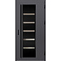 Ocelové vchodové dveře - AMBERG 1 - Hladký Antracit, Label Black Ocelové vchodové dveře ERKADO - AMBERG 1 - Hladký Antracit, Label Black