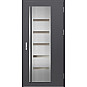 Ocelové vchodové dveře - AMBERG 1 - Hladký Antracit, Label Inox Ocelové vchodové dveře ERKADO - AMBERG 1 - Hladký Antracit, Label Inox