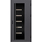 Ocelové vchodové dveře - AMBERG 2 - Hladký Antracit, Label Black Ocelové vchodové dveře ERKADO - AMBERG 2 - Hladký Antracit, Label Black