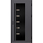 Ocelové vchodové dveře - AMBERG 3 - Hladký Antracit, Label Black Ocelové vchodové dveře ERKADO - AMBERG 3 - Hladký Antracit, Label Black