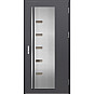 Ocelové vchodové dveře - AMBERG 3 - Hladký Antracit, Label Inox Ocelové vchodové dveře ERKADO - AMBERG 3 - Hladký Antracit, Label Inox