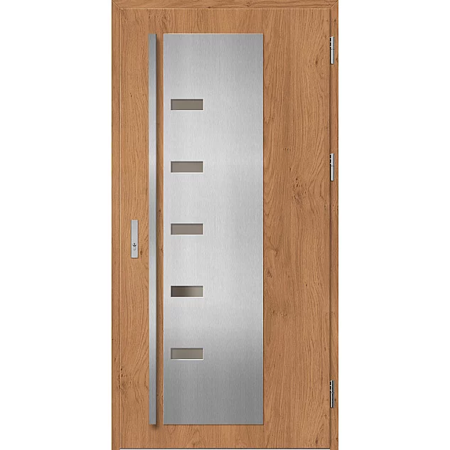 Ocelové vchodové dveře ERKADO - AMBERG 3 - Winchester, Label Inox