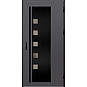 Ocelové vchodové dveře - AMBERG 4 - Hladký Antracit, Label Black Ocelové vchodové dveře ERKADO - AMBERG 4 - Hladký Antracit, Label Black