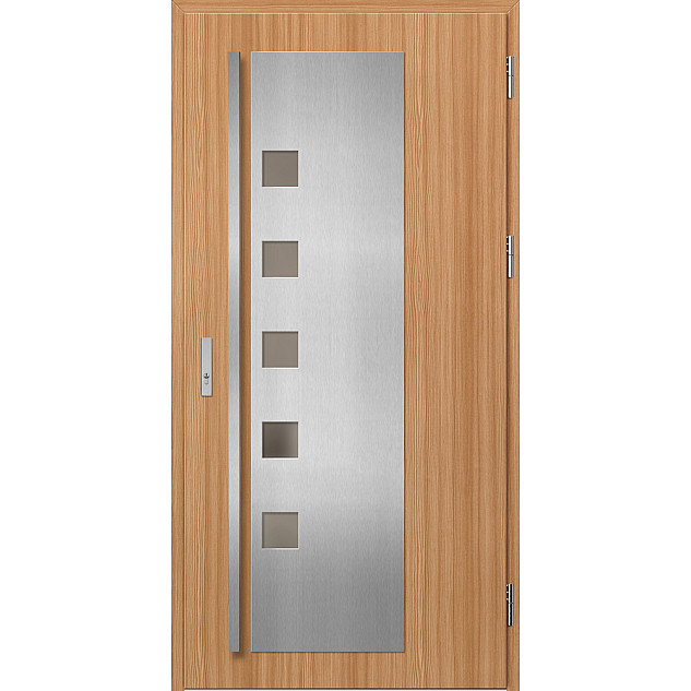 Ocelové vchodové dveře - AMBERG 4 - Borovice horská, Label Inox Ocelové vchodové dveře ERKADO - AMBERG 4 - Borovice horská, Label Inox