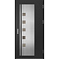 Ocelové vchodové dveře - AMBERG 4 - Černá, Label Inox Ocelové vchodové dveře ERKADO - AMBERG 4 - Černá, Label Inox