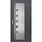 Ocelové vchodové dveře - AMBERG 4 - Hladký Antracit, Label Inox Ocelové vchodové dveře ERKADO - AMBERG 4 - Hladký Antracit, Label Inox