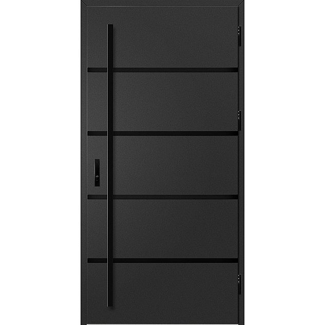 Ocelové vchodové dveře - BIENE 1 - Černá, Label Black Ocelové vchodové dveře ERKADO - BIENE 1 - Černá, Label Black
