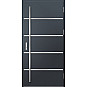 Ocelové vchodové dveře - BIENE 1 - Antracit Struktura, Label Inox Ocelové vchodové dveře ERKADO - BIENE 1 - Antracit Struktura, Label Inox