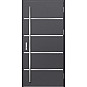 Ocelové vchodové dveře - BIENE 1 - Hladký Antracit, Label Inox Ocelové vchodové dveře ERKADO - BIENE 1 - Hladký Antracit, Label Inox