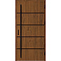 Ocelové vchodové dveře - BIENE 1 - Ořech, Stamp Black Ocelové vchodové dveře ERKADO - BIENE 1 - Ořech, Stamp Black