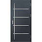 Ocelové vchodové dveře - BIENE 2 - Antracit Struktura, Label Inox Ocelové vchodové dveře ERKADO - BIENE 2 - Antracit Struktura, Label Inox
