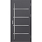 Ocelové vchodové dveře - BIENE 2 - Hladký Antracit, Label Inox Ocelové vchodové dveře ERKADO - BIENE 2 - Hladký Antracit, Label Inox