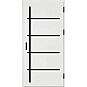 Ocelové vchodové dveře - BIENE 2 - Borovice Bílá, Stamp Black Ocelové vchodové dveře ERKADO - BIENE 2 - Borovice Bílá, Stamp Black