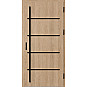 Ocelové vchodové dveře - BIENE 2 - Surový Dub, Stamp Black Ocelové vchodové dveře ERKADO - BIENE 2 - Surový Dub, Stamp Black