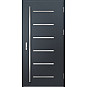 Ocelové vchodové dveře - BIENE 4 - Antracit Struktura, Label Inox Ocelové vchodové dveře ERKADO - BIENE 4 - Antracit Struktura, Label Inox