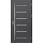 Ocelové vchodové dveře - BIENE 4 - Hladký Antracit, Label Inox Ocelové vchodové dveře ERKADO - BIENE 4 - Hladký Antracit, Label Inox
