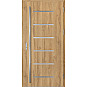 Ocelové vchodové dveře - BIENE 4 - Dub Natur, Stamp Inox Ocelové vchodové dveře ERKADO - BIENE 4 - Dub Natur, Stamp Inox