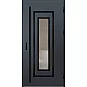 Ocelové vchodové dveře ERKADO - EBERN 1 - Antracit Struktura, Label Black