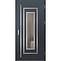 Ocelové vchodové dveře - EBERN 1 - Antracit Struktura, Label Inox Ocelové vchodové dveře ERKADO - EBERN 1 - Antracit Struktura, Label Inox