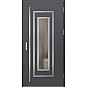 Ocelové vchodové dveře - EBERN 1 - Hladký Antracit, Label Inox Ocelové vchodové dveře ERKADO - EBERN 1 - Hladký Antracit, Label Inox
