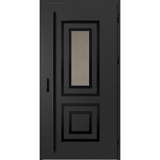 Ocelové vchodové dveře ERKADO - EBERN 2 - Černá, Label Black