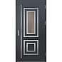 Ocelové vchodové dveře - EBERN 2 - Antracit Struktura, Label Inox Ocelové vchodové dveře ERKADO - EBERN 2 - Antracit Struktura, Label Inox
