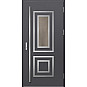 Ocelové vchodové dveře - EBERN 2 - Hladký Antracit, Label Inox Ocelové vchodové dveře ERKADO - EBERN 2 - Hladký Antracit, Label Inox