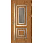 Ocelové vchodové dveře ERKADO - EBERN 2 - Zlatý dub, Label Inox