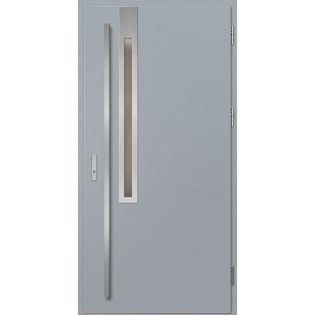 Ocelové vchodové dveře - FRYBURG 3 - Šedá, Label Inox Ocelové vchodové dveře ERKADO - FRYBURG 3 - Šedá, Label Inox