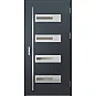 Ocelové vchodové dveře ERKADO - KREBEN 1 - Antracit Struktura, Label Inox