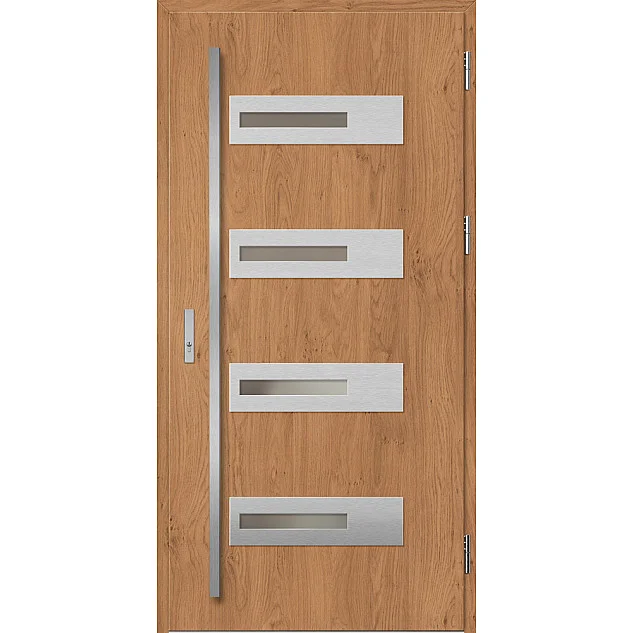 Ocelové vchodové dveře ERKADO - KREBEN 1 - Winchester, Label Inox