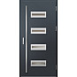 Ocelové vchodové dveře - KREBEN 3 - Antracit Struktura, Label Inox Ocelové vchodové dveře ERKADO - KREBEN 3 - Antracit Struktura, Label Inox