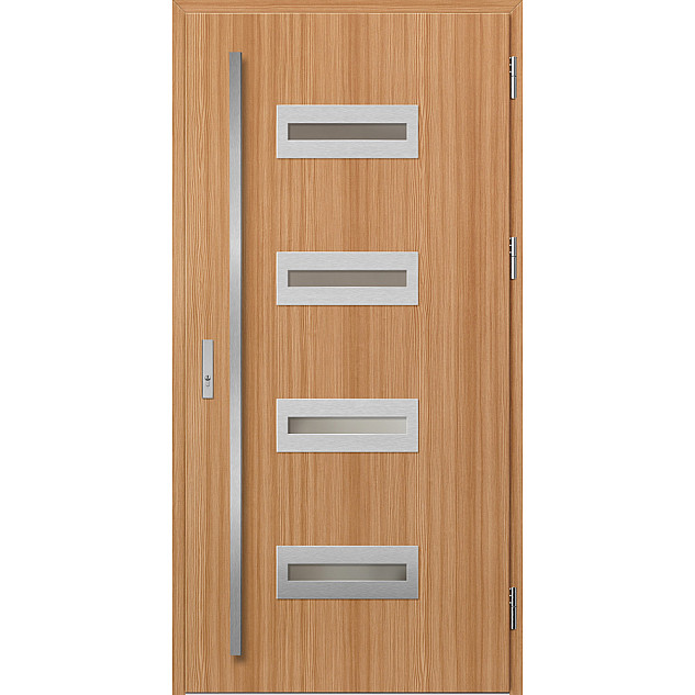 Ocelové vchodové dveře - KREBEN 3 - Borovice horská, Label Inox Ocelové vchodové dveře ERKADO - KREBEN 3 - Borovice horská, Label Inox