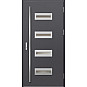 Ocelové vchodové dveře - KREBEN 3 - Hladký Antracit, Label Inox Ocelové vchodové dveře ERKADO - KREBEN 3 - Hladký Antracit, Label Inox