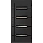 Ocelové vchodové dveře ERKADO - KREBEN 6 - Černá, Label Black