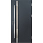 Ocelové vchodové dveře - LANGEN 1 - Antracit Struktura, Label Inox Ocelové vchodové dveře ERKADO - LANGEN 1 - Antracit Struktura, Label Inox