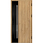 Ocelové vchodové dveře - LANGEN 2 - Dub Natur, Label Black Ocelové vchodové dveře ERKADO - LANGEN 2 - Dub Natur, Label Black