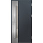 Ocelové vchodové dveře - LANGEN 2 - Antracit Struktura, Label Inox Ocelové vchodové dveře ERKADO - LANGEN 2 - Antracit Struktura, Label Inox