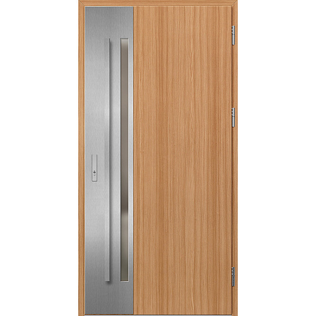 Ocelové vchodové dveře - LANGEN 2 - Borovice horská, Label Inox Ocelové vchodové dveře ERKADO - LANGEN 2 - Borovice horská, Label Inox