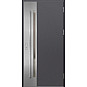 Ocelové vchodové dveře - LANGEN 2 - Hladký Antracit, Label Inox Ocelové vchodové dveře - LANGEN 2 - Hladký Antracit, Label Inox