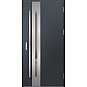Ocelové vchodové dveře - LANGEN 3 - Antracit Struktura, Label Inox Ocelové vchodové dveře ERKADO - LANGEN 3 - Antracit Struktura, Label Inox