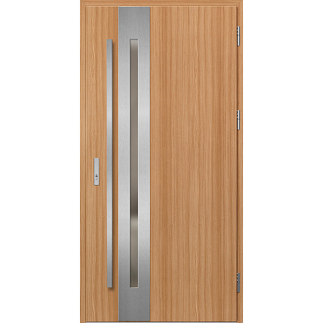 Ocelové vchodové dveře - LANGEN 3 - Borovice horská, Label Inox Ocelové vchodové dveře ERKADO - LANGEN 3 - Borovice horská, Label Inox