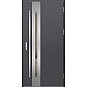 Ocelové vchodové dveře - LANGEN 3 - Hladký Antracit, Label Inox Ocelové vchodové dveře - LANGEN 3 - Hladký Antracit, Label Inox