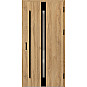 Ocelové vchodové dveře - LANGEN 4 - Dub Natur, Label Black Ocelové vchodové dveře ERKADO - LANGEN 4 - Dub Natur, Label Black