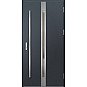 Ocelové vchodové dveře - LANGEN 4 - Antracit Struktura, Label Inox Ocelové vchodové dveře ERKADO - LANGEN 4 - Antracit Struktura, Label Inox