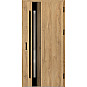 Ocelové vchodové dveře - LANGEN 5 - Dub Natur, Label Black Ocelové vchodové dveře ERKADO - LANGEN 5 - Dub Natur, Label Black