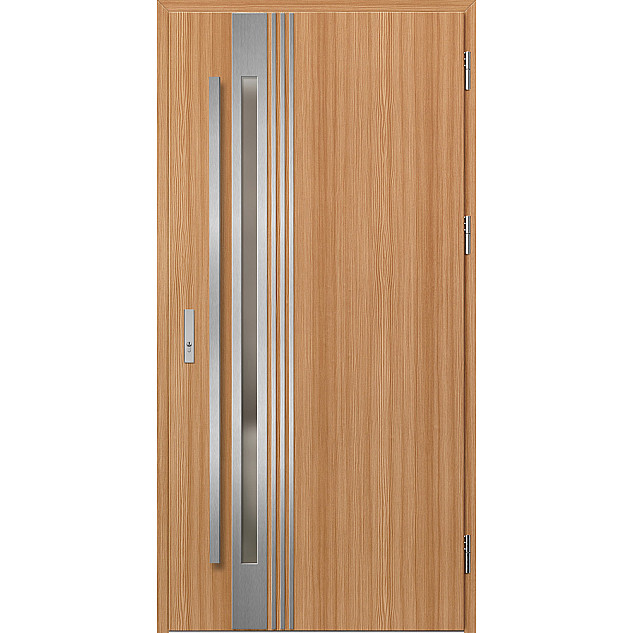 Ocelové vchodové dveře - LANGEN 5 - Borovice horská, Label Inox Ocelové vchodové dveře ERKADO - LANGEN 5 - Borovice horská, Label Inox