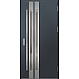 Ocelové vchodové dveře - LEIMEN 2 - Antracit Struktura, Label Inox Ocelové vchodové dveře ERKADO - LEIMEN 2 - Antracit Struktura, Label Inox
